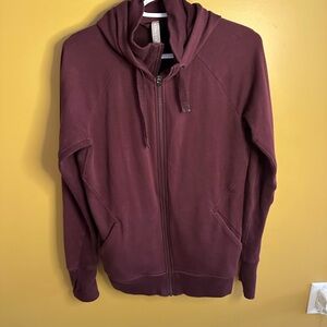Athleta Maroon Full-Zip Hoodie